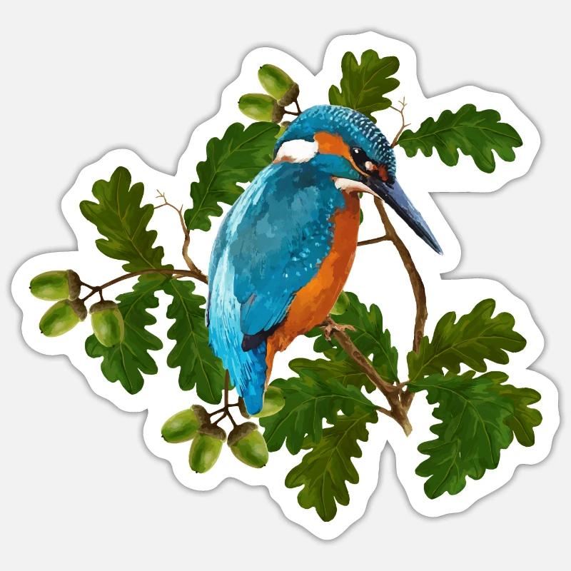 Vogel - Sticker Größe S (10 x 10 cm) - Mattweiß