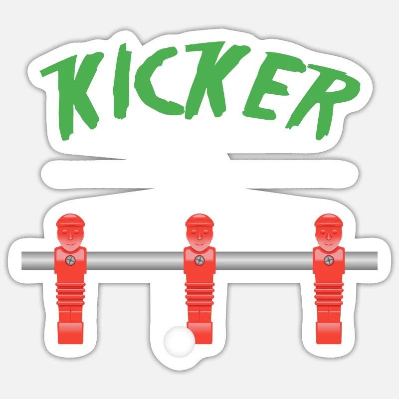 Kicker - Sticker size S (10 x 10 cm) - white matte