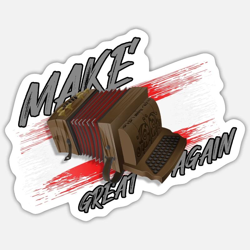 MAKE Quetschn GREAT AGAIN | ZiachON! - Sticker Größe S (10 x 10 cm) - Mattweiß