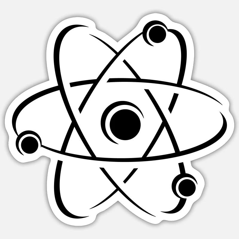 Science atom icon Sticker size S (10 x 10 cm)