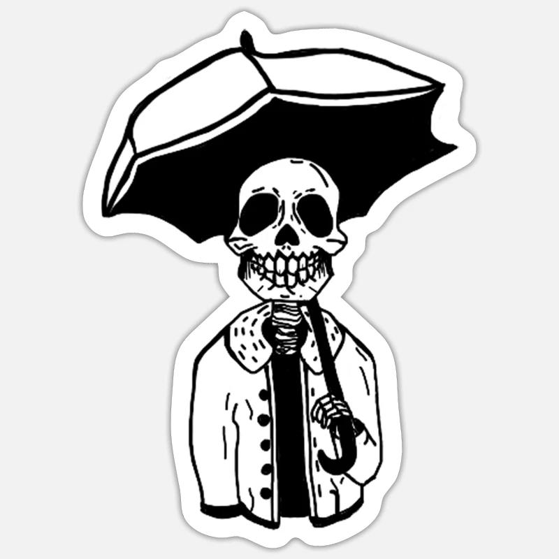 Skull - Sticker size S (10 x 10 cm) - white matte