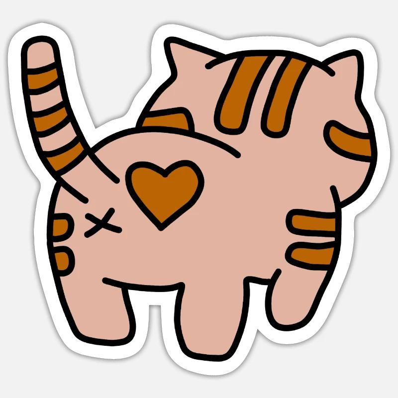 Cat Butt Disliked Sticker size S (10 x 10 cm)