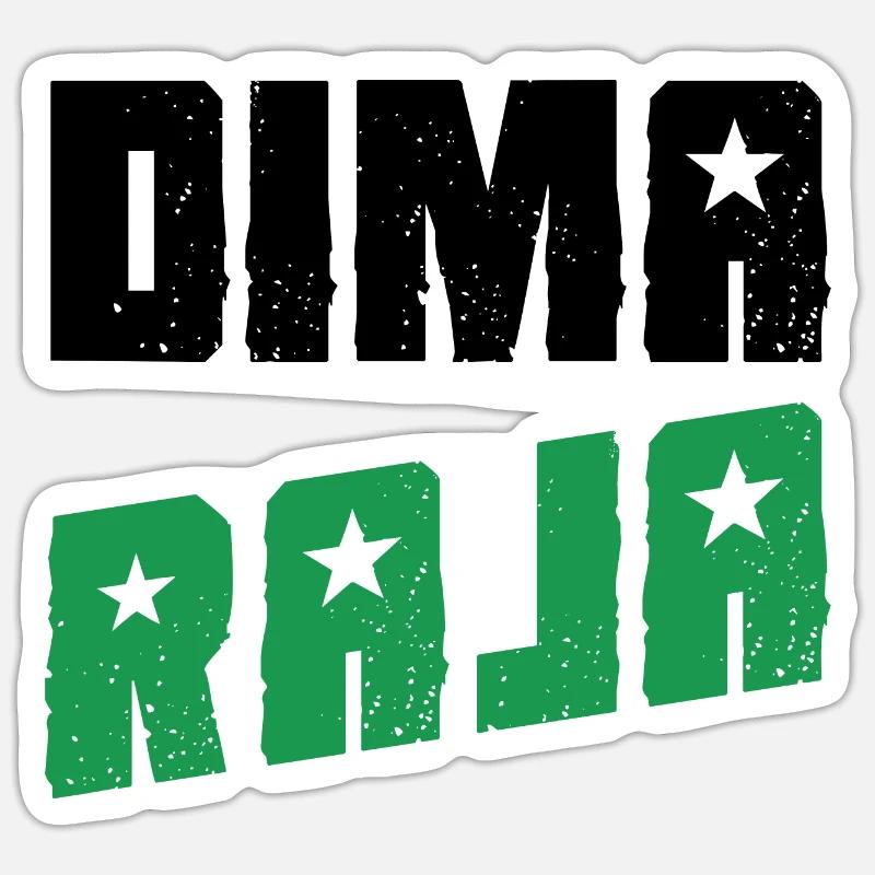 Dima Raja - Sticker Größe S (10 x 10 cm) - Mattweiß