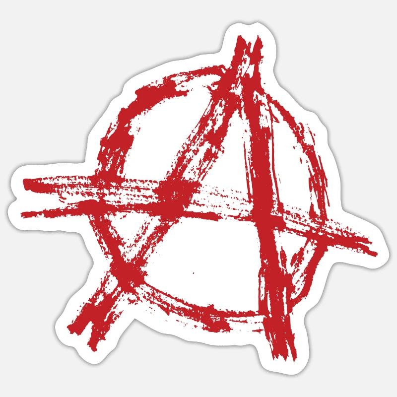 Anarchy - Sticker size S (10 x 10 cm) - white matte