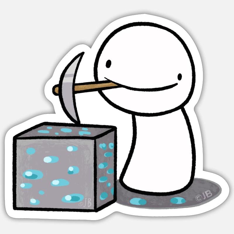 Exploitation minière de rêve Sticker taille S (10 x 10 cm)