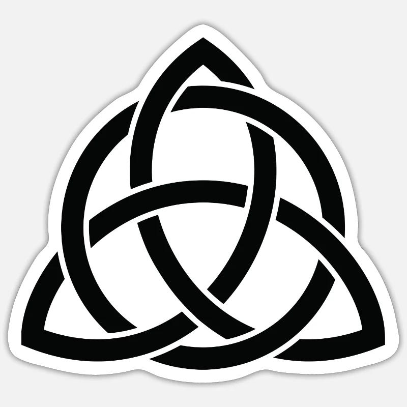 Triquetra - Sticker Größe S (10 x 10 cm) - Mattweiß