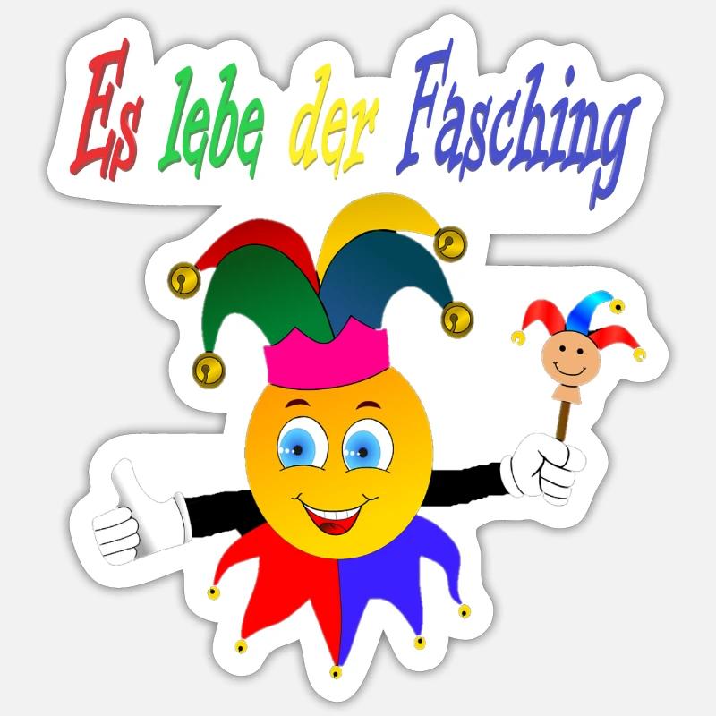 Fasching Design Sticker Größe S (10 x 10 cm)