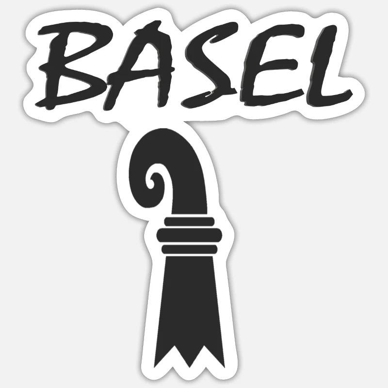 Baselerstab - Sticker size S (10 x 10 cm) - white matte