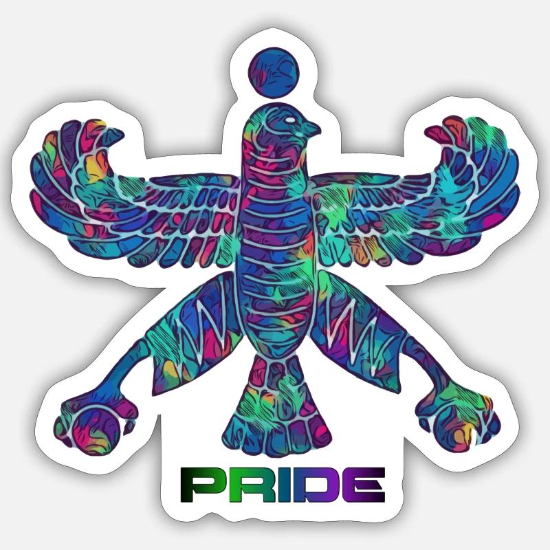 Persian ancient eagle symbol - Sticker size S (10 x 10 cm) - white matte
