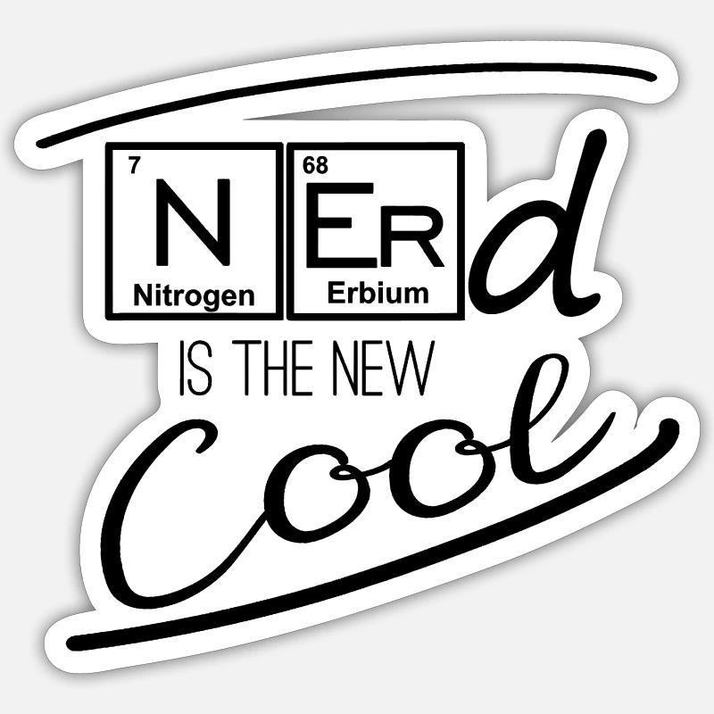 Nerd ist der neue Cool Sticker Größe S (10 x 10 cm)