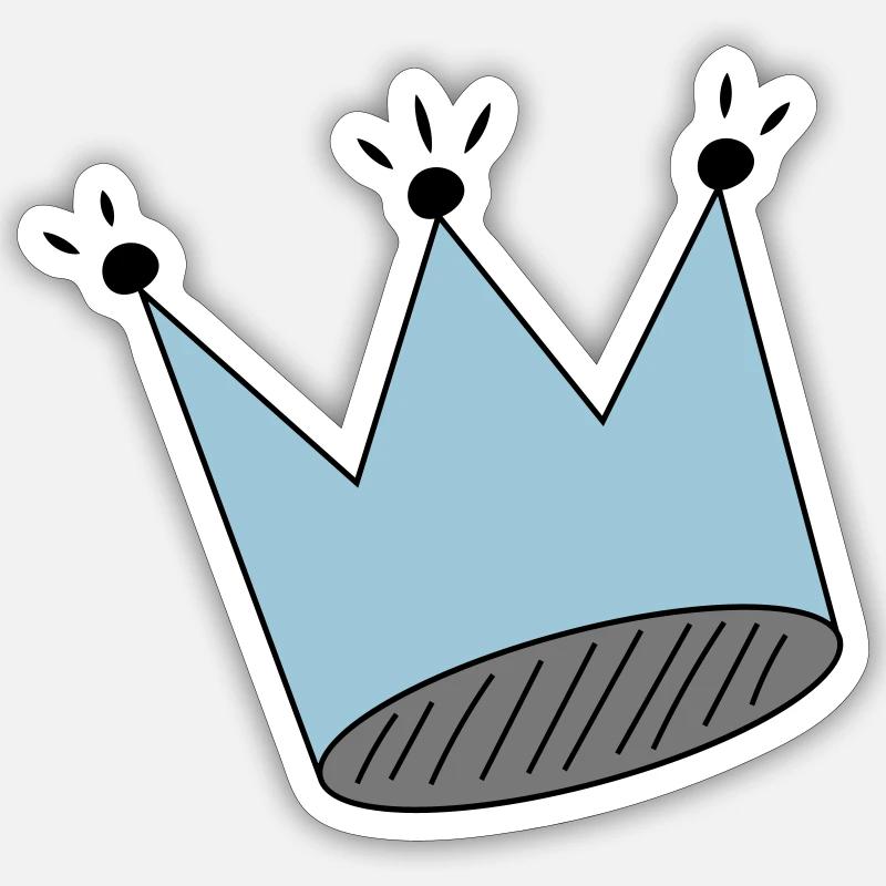 Crown - Sticker size S (10 x 10 cm) - white matte