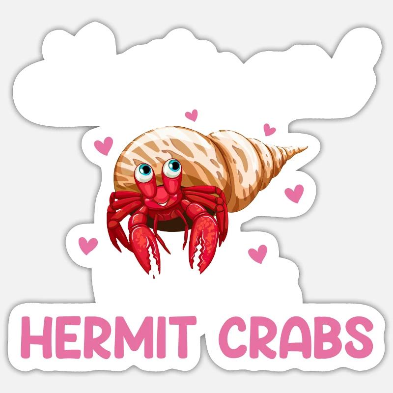 Nur ein Mädchen, das Ihr Einsiedler Krabbe liebt, lustige Krabbe - Sticker Größe S (10 x 10 cm) - Mattweiß
