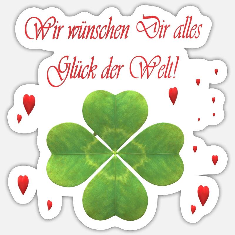 Kleeblatt Design Sticker Größe S (10 x 10 cm)
