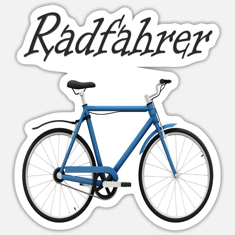 Fahrrad Design - Sticker Größe S (10 x 10 cm) - Mattweiß