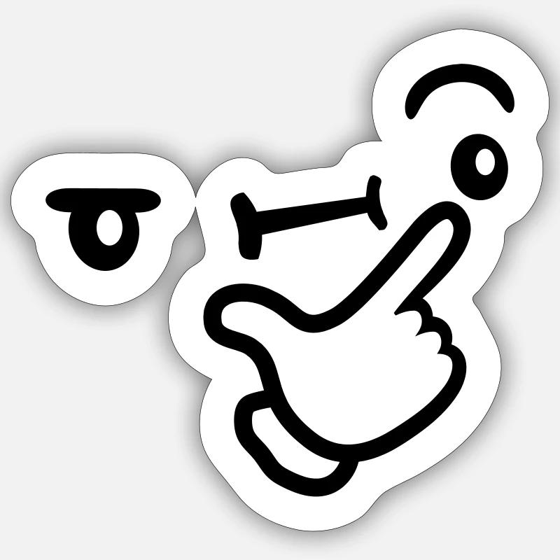 Le visage réfléchi Sticker taille S (10 x 10 cm)