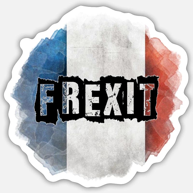 Frexit Text - Sticker size S (10 x 10 cm) - white matte