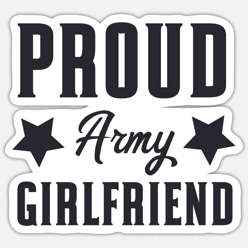 Fière amie de l’armée 01 - Sticker taille S (10 x 10 cm) - blanc mat