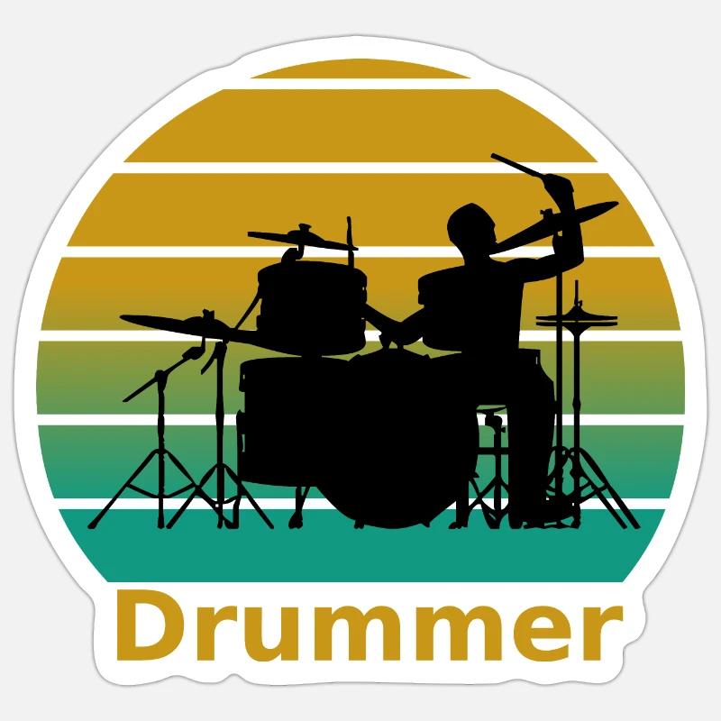 Drummer Sticker Größe S (10 x 10 cm)