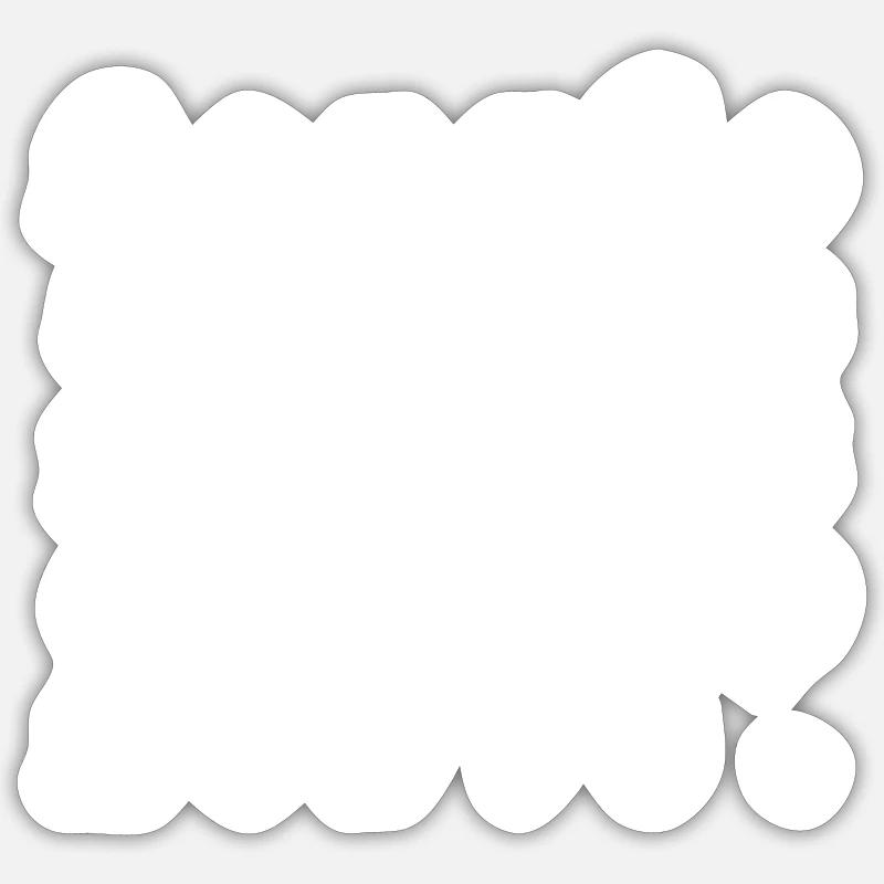 666 - Hexacosihexekontahexaphobie - Sticker taille S (10 x 10 cm) - blanc mat
