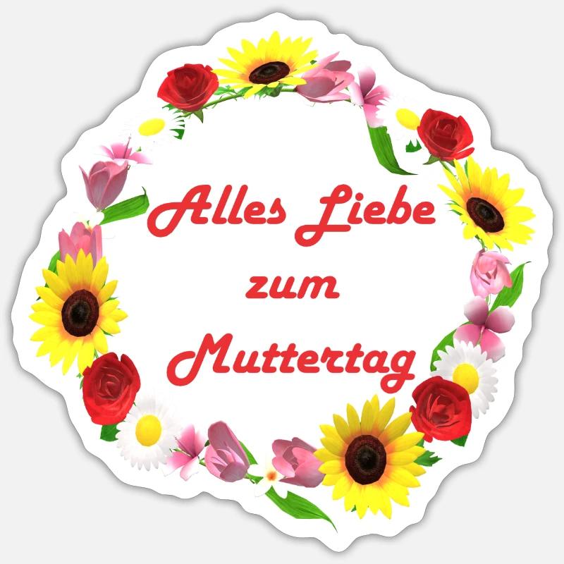 Muttertag Geschenkidee Sticker Größe S (10 x 10 cm)