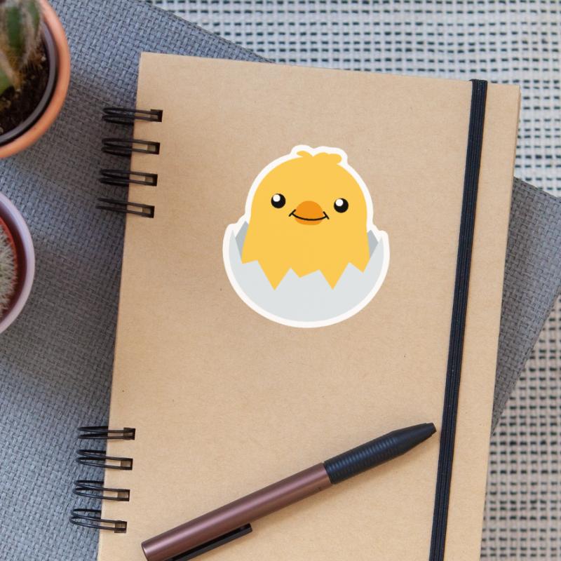 Piep chick Easter duck chicken chicken egg Easter egg Sticker size S (10 x 10 cm)