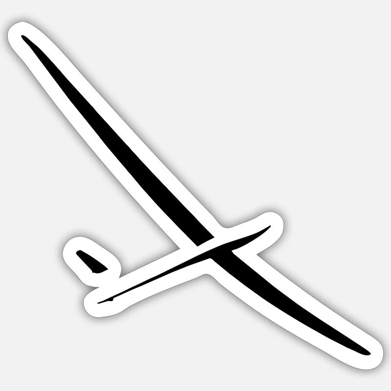 Glider Gliding Glider Glider Pilot Pilot Sticker size S (10 x 10 cm)