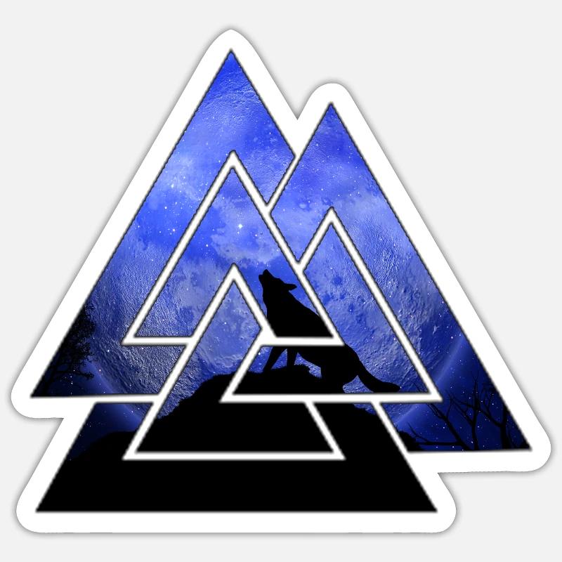 Vikings - Sticker taille S (10 x 10 cm) - blanc mat