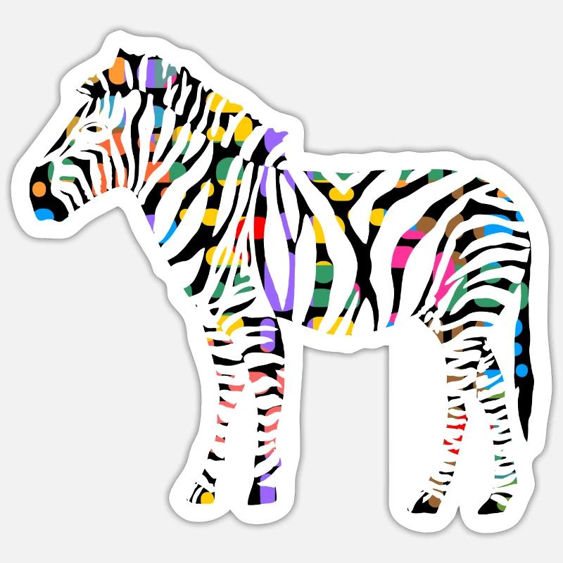 Zebra Sticker Größe S (10 x 10 cm)