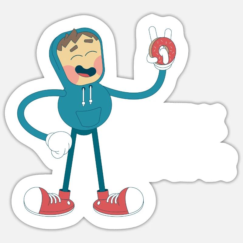 Rock'N'Sugar - Sticker Größe S (10 x 10 cm) - Mattweiß