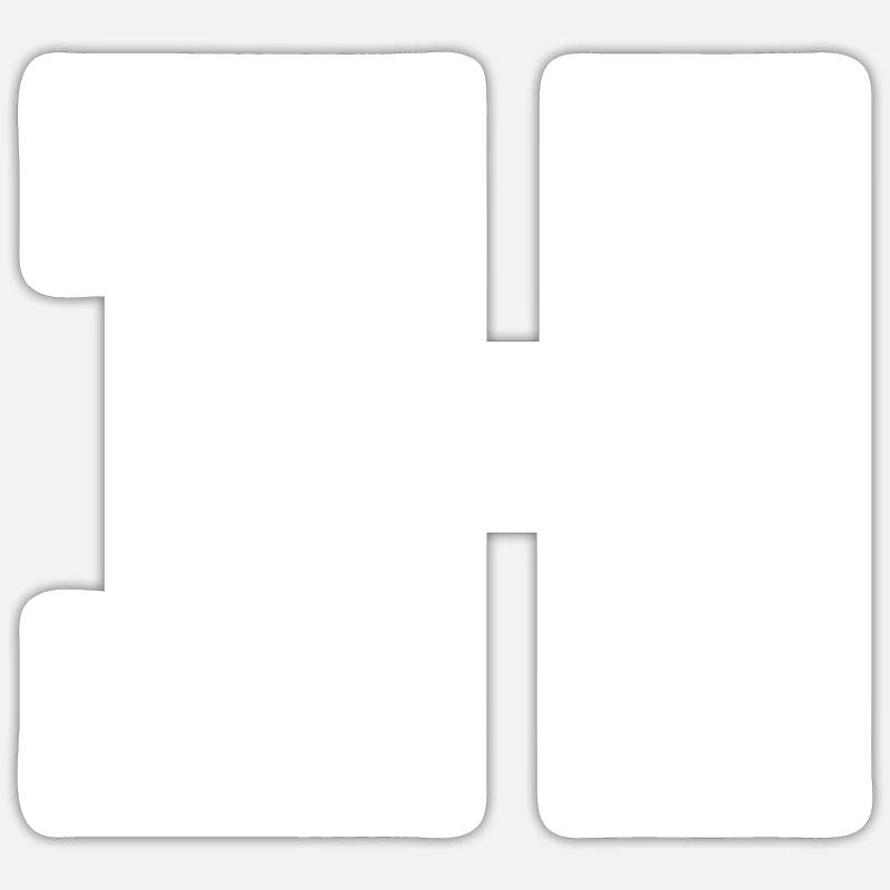 harvard H varsity - Sticker Größe S (10 x 10 cm) - Mattweiß