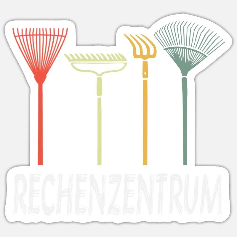 Rechenzentrum Gärtner Nerd Computer Spruch Garten - Sticker Größe S (10 x 10 cm) - Mattweiß