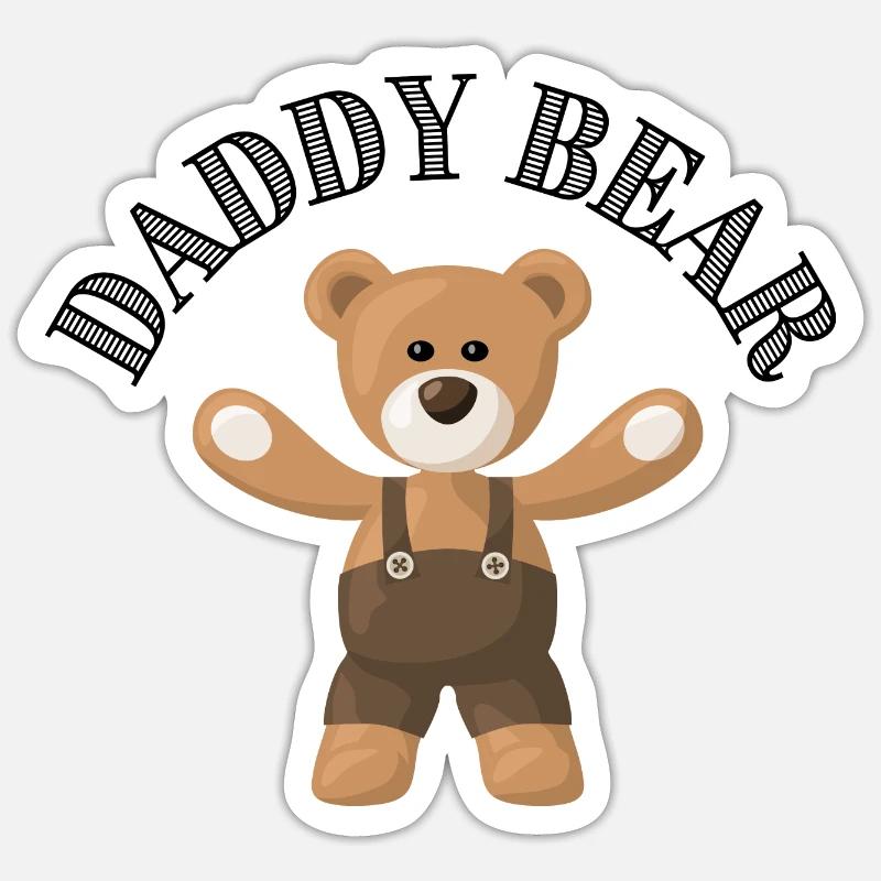 Daddy Bear Worker Teddy Bear Sticker size S (10 x 10 cm)