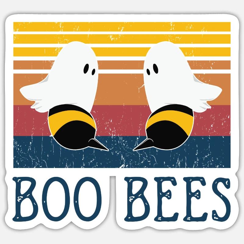 Boo Bees Ghost Bees Design drôle Sticker taille S (10 x 10 cm)