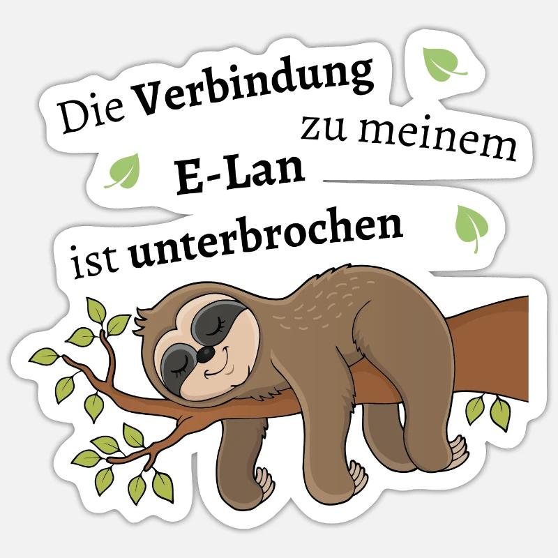 Fehlender E-Lan (Elan) - Sticker Größe S (10 x 10 cm) - Mattweiß