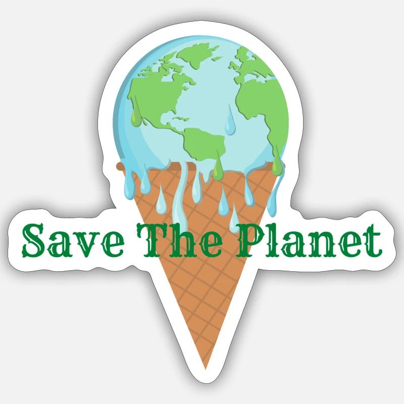Save The Planet - Sticker size S (10 x 10 cm) - white matte