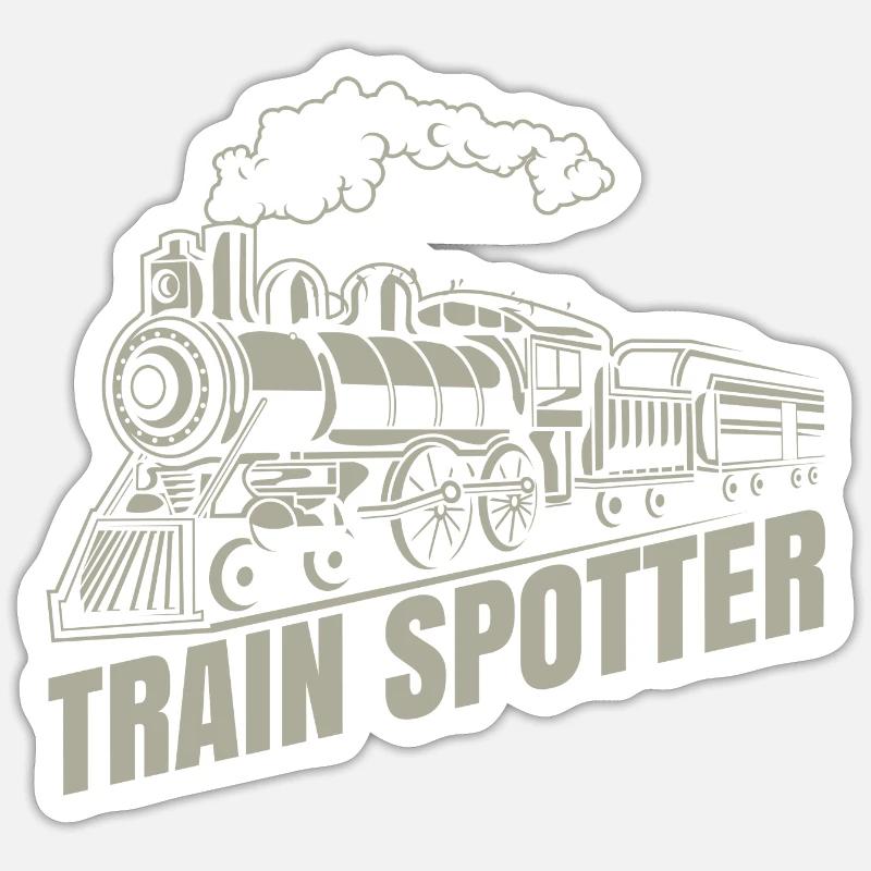 train - Sticker size S (10 x 10 cm) - white matte