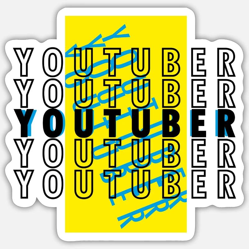 Youtuber - Sticker size S (10 x 10 cm) - white matte
