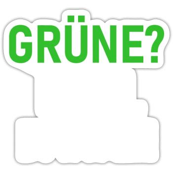 grüne nein danke - Sticker Größe S (10 x 10 cm) - Mattweiß - Vorne