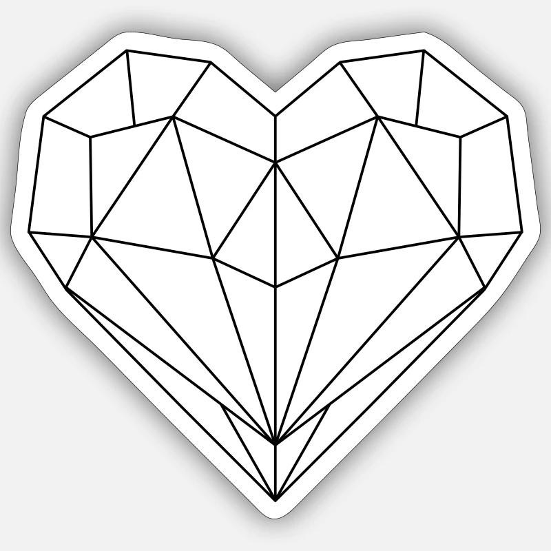 Herz Sticker Größe S (10 x 10 cm)