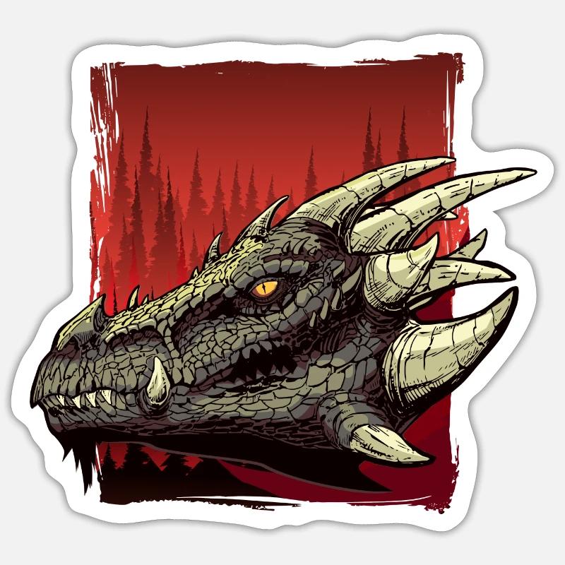 Dragon Mythical Fantasy Creature Fire Sticker size S (10 x 10 cm)