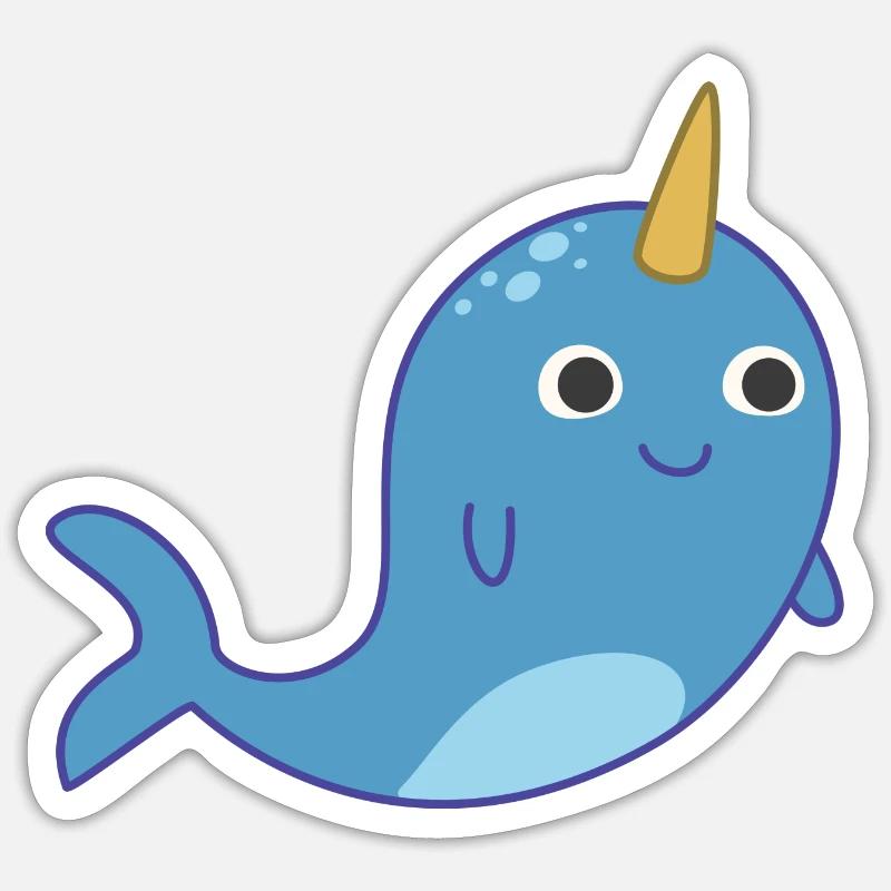 narwhal Sticker size S (10 x 10 cm)