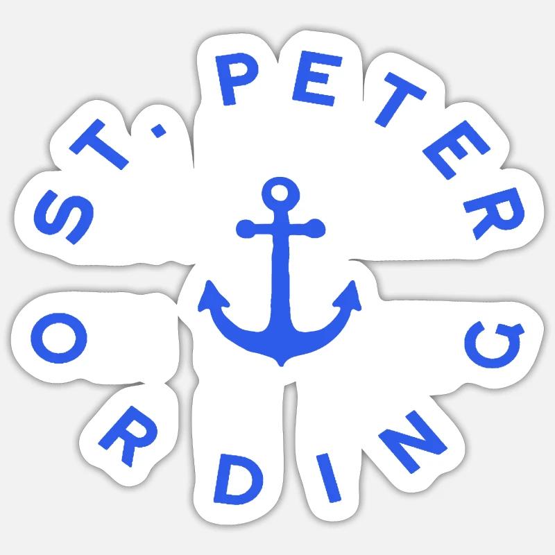 Moin Moin Sankt Peter-Ording St. Peter - Sticker Größe S (10 x 10 cm) - Mattweiß