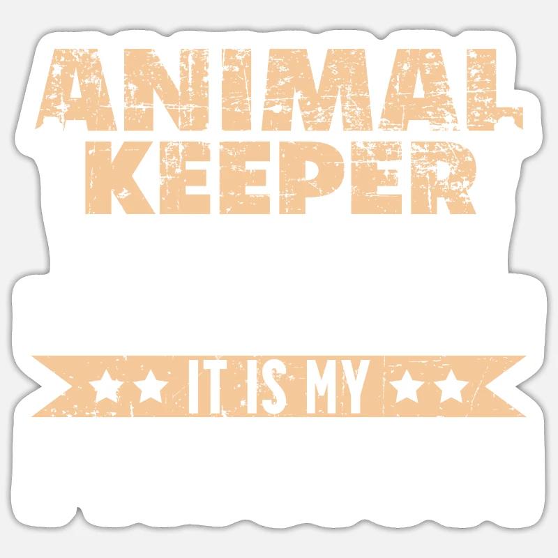 Tierpfleger Passion - Sticker Größe S (10 x 10 cm) - Mattweiß