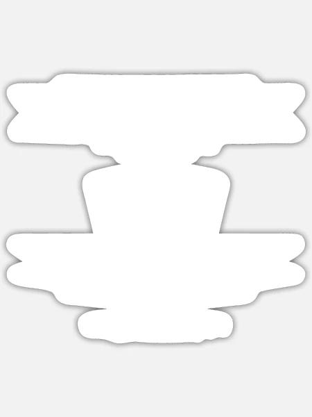 Domino Dominoes Spruch - Sticker Größe S (10 x 10 cm) - Mattweiß