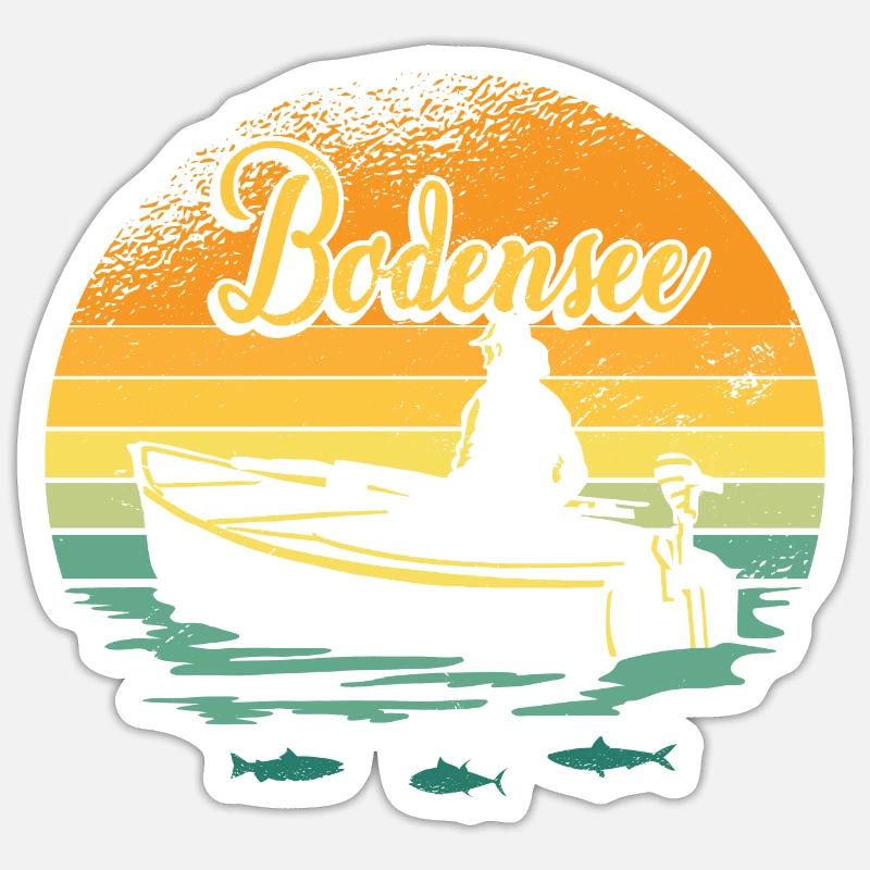Bodensee - Sticker Größe S (10 x 10 cm) - Mattweiß
