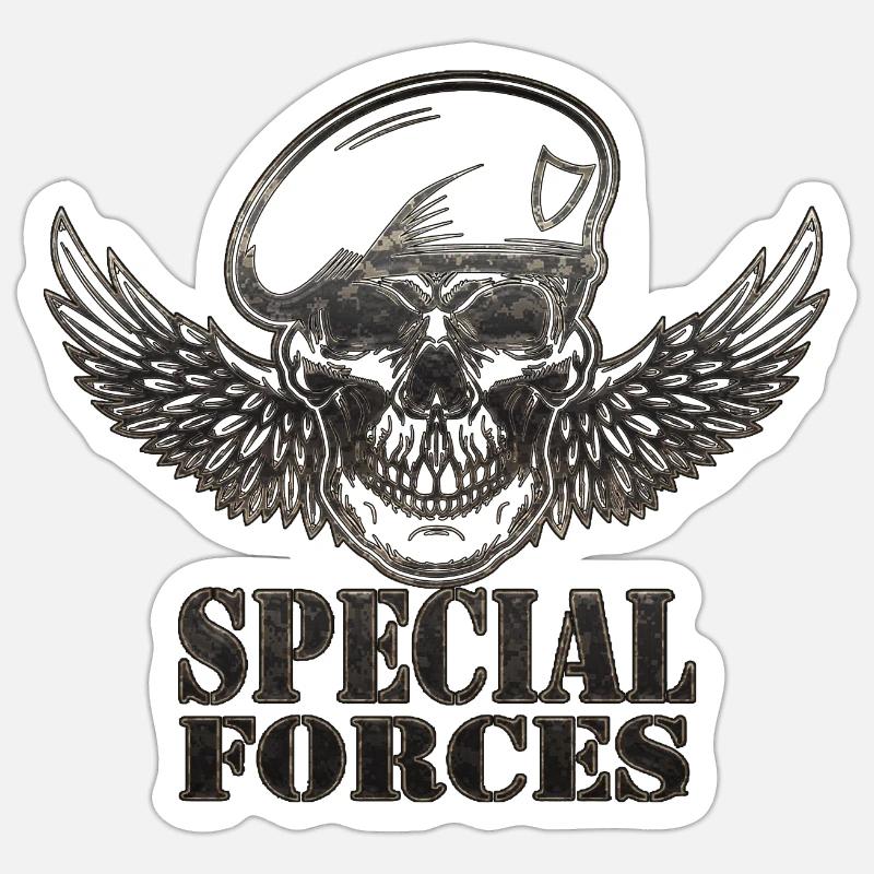 Armee - Sticker Größe S (10 x 10 cm) - Mattweiß