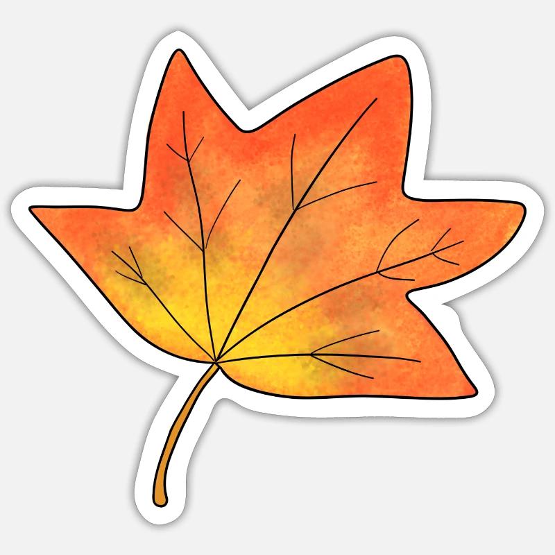 Feuille d’automne feuille d’érable Sticker taille S (10 x 10 cm)