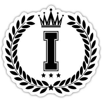 coat of arms I - Sticker size S (10 x 10 cm) - white matte - Front