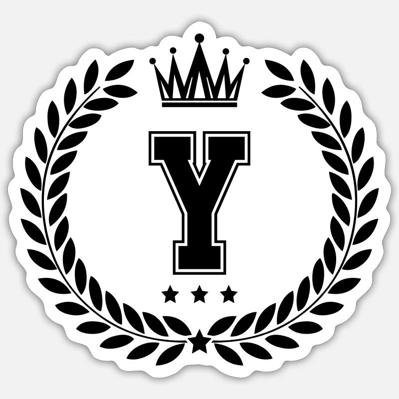 Armoiries Y - Sticker taille S (10 x 10 cm) - blanc mat