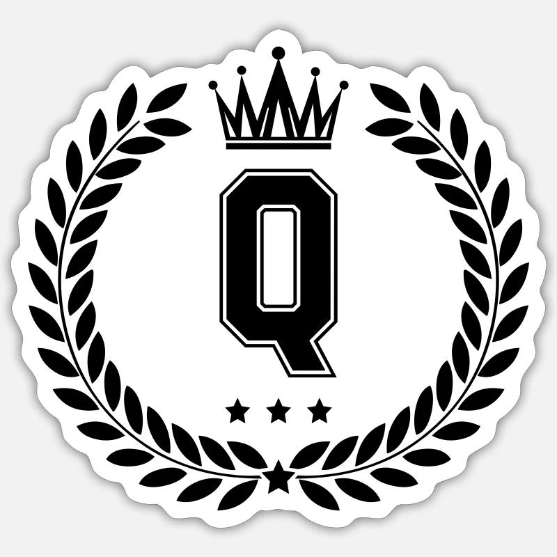 wappen Q - Sticker Größe S (10 x 10 cm) - Mattweiß